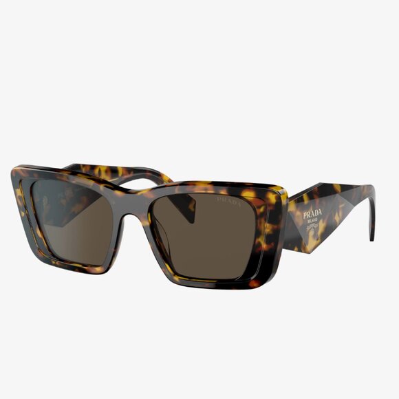NEW PRADA SUNGLASSES, CAT EYE HAVANA BROWN WOMEN EYEWEAR PRADA - Picture 1 of 4
